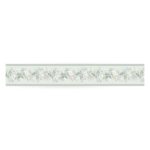 Green wallpaper with a floral and border pattern