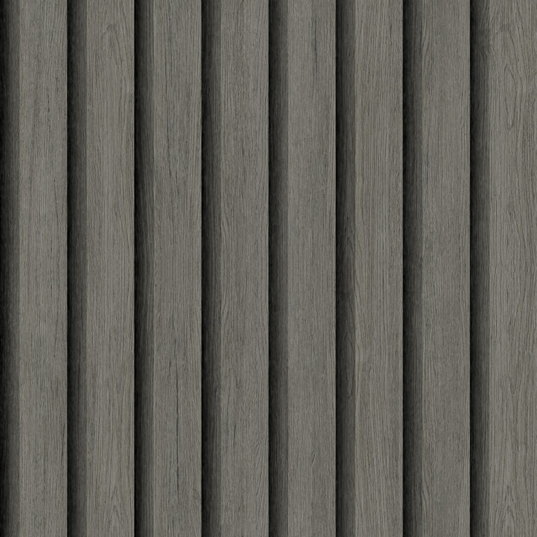 Gray wallpaper with a wood-effect pattern