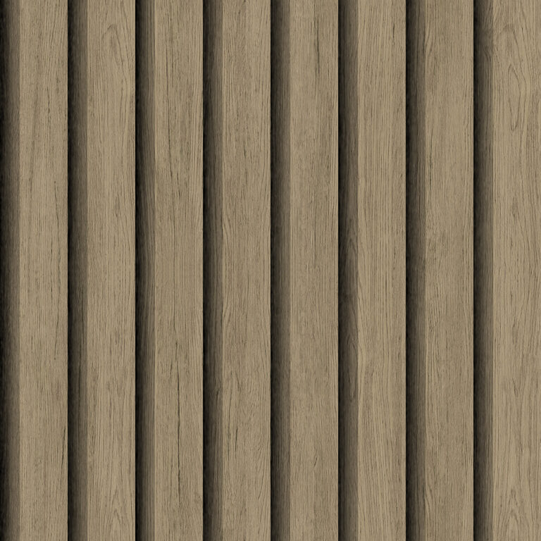 Wallpaper with a striped, wood-effect, youth-inspired pattern
