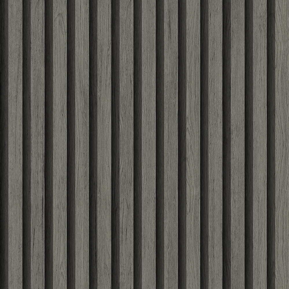 Gray wallpaper with a wood-effect pattern