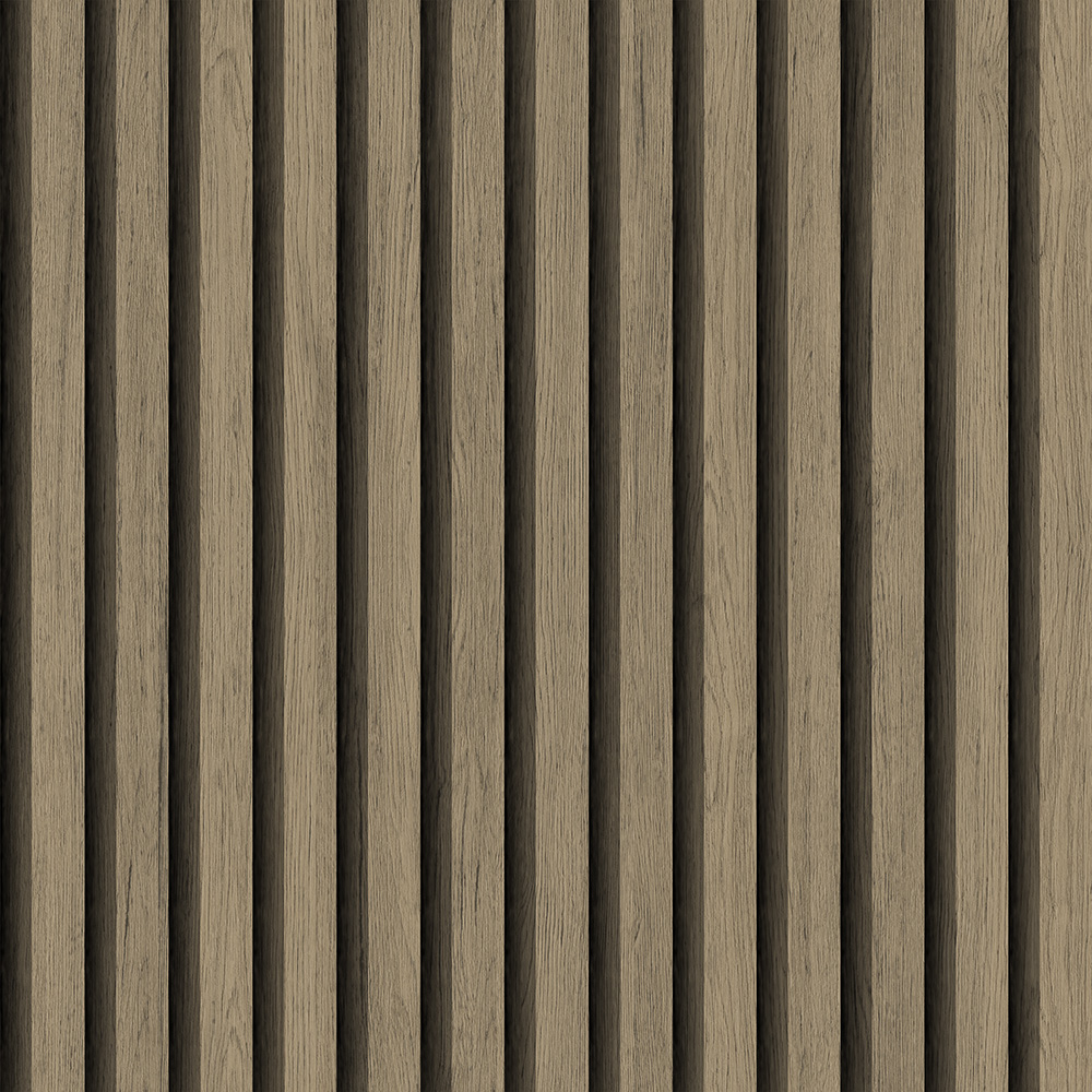 Brown wallpaper with a wood-effect pattern