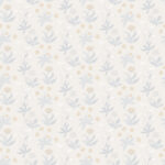 Beige tapet med Blommigt mönster