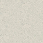 Gray, neutral wallpaper with a floral pattern