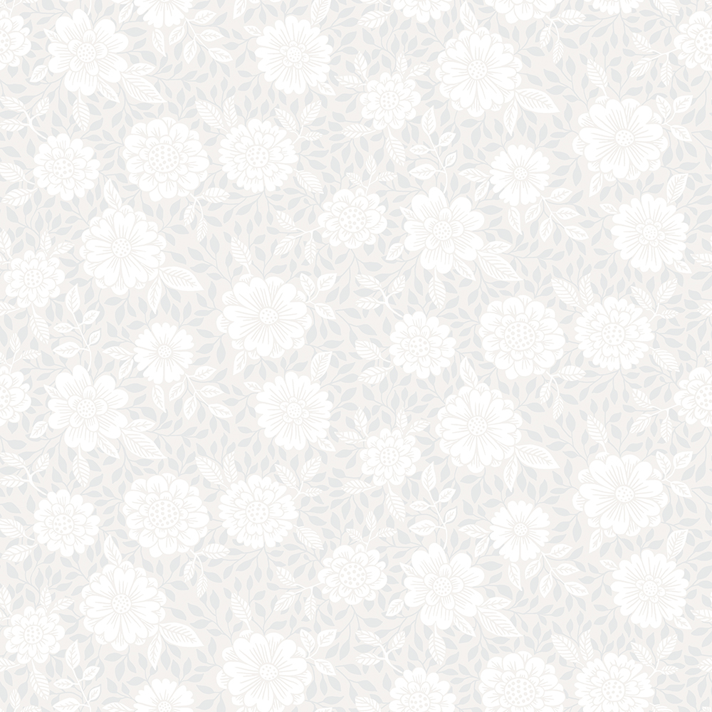 Beige, Grå, Neutral tapet med Blommigt,  mönster