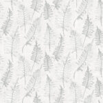 White, Neutral Wallpaper with a Leaf Pattern
