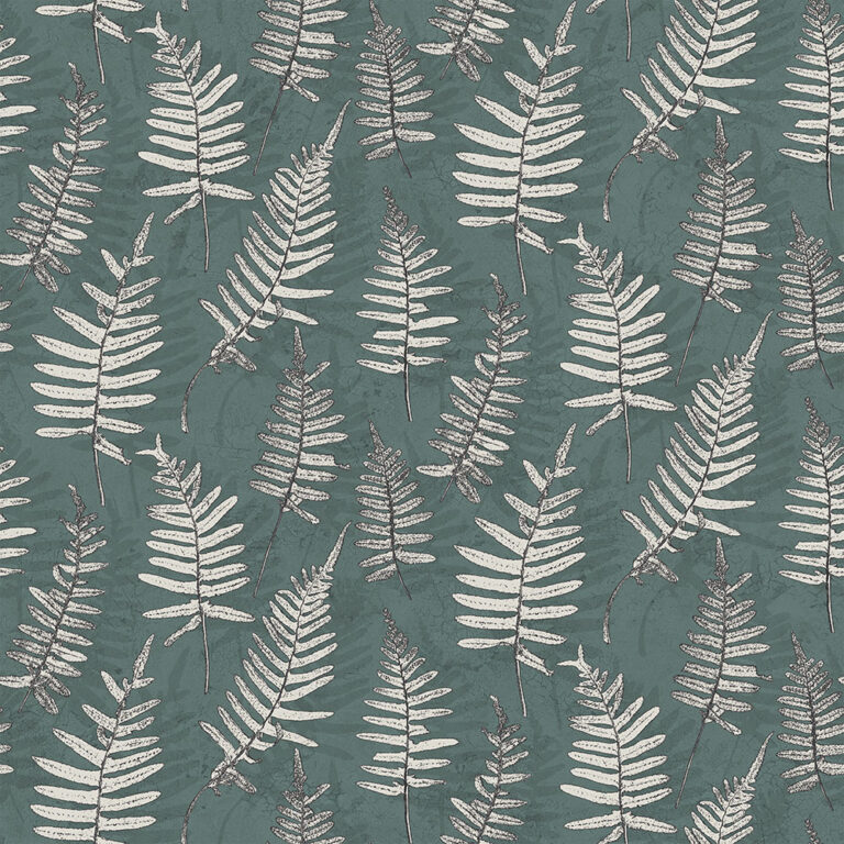 Green wallpaper with leaves, forest pattern