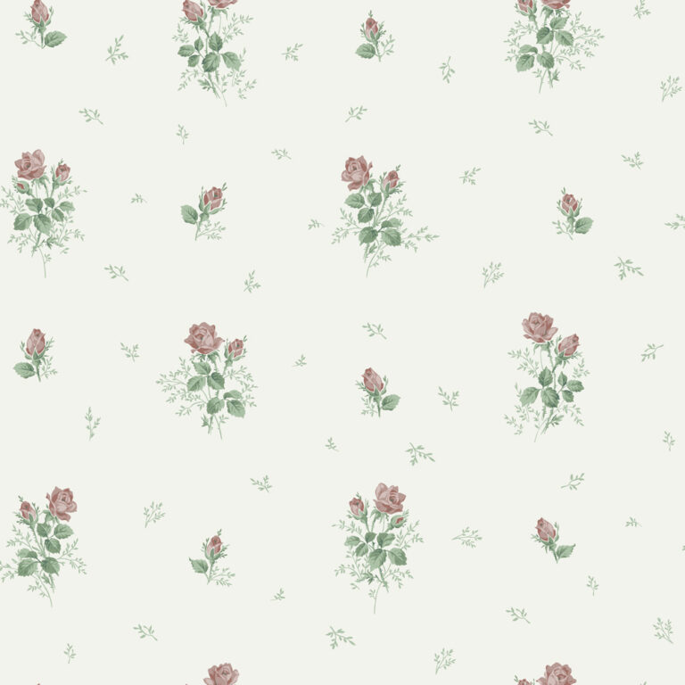 Red wallpaper with a floral pattern
