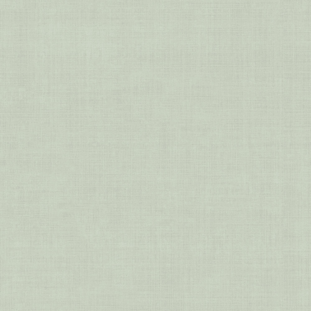 Green wallpaper with a solid-color, linen pattern