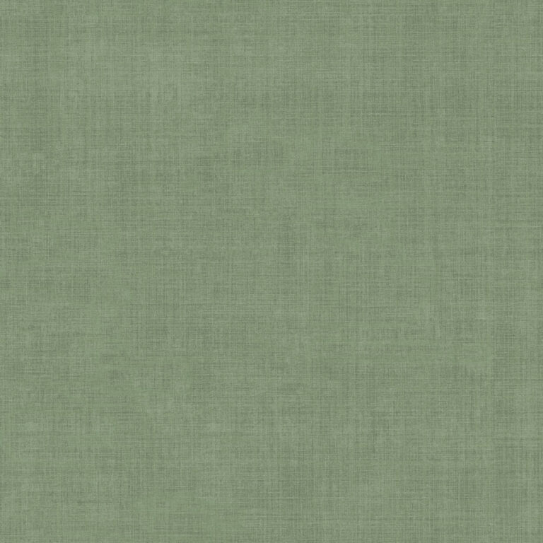 Green wallpaper with a solid-color, linen pattern