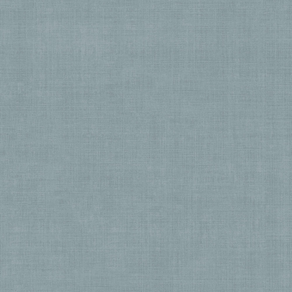 Blue wallpaper with a solid-color, linen pattern