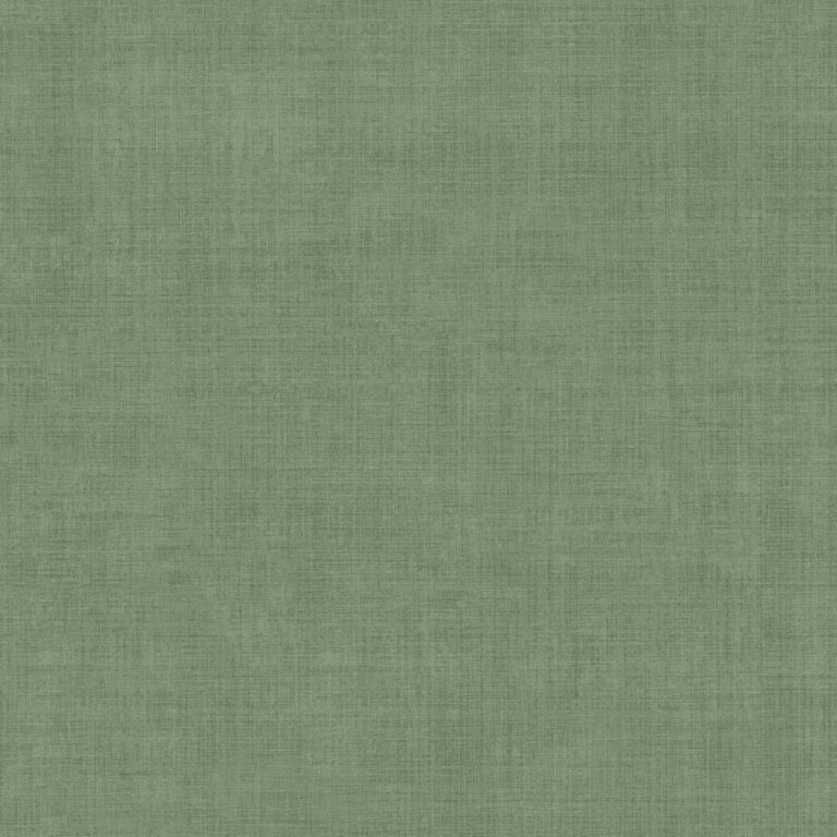 Green wallpaper with a solid-color, linen pattern