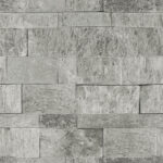 Gray wallpaper with a stone and brick pattern