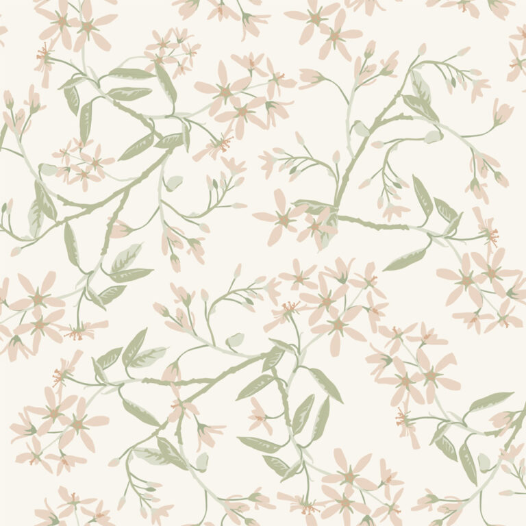 Pink Wallpaper with a Floral Pattern