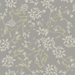 Gray, Purple Wallpaper with a Floral Pattern