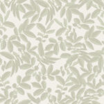 Beige wallpaper with a leaf pattern