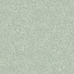 Green wallpaper with a leaf pattern