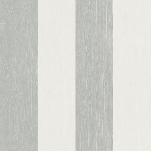 Gray wallpaper with a striped, wood-effect pattern