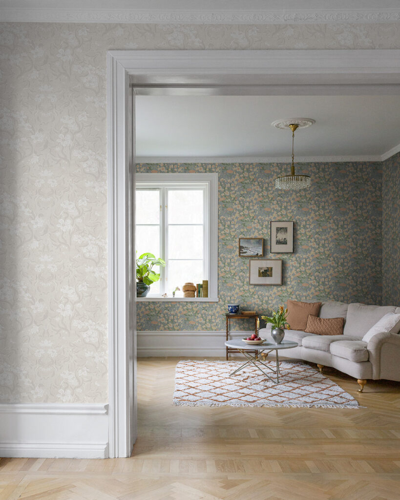 rooms in a file with different wallpapers