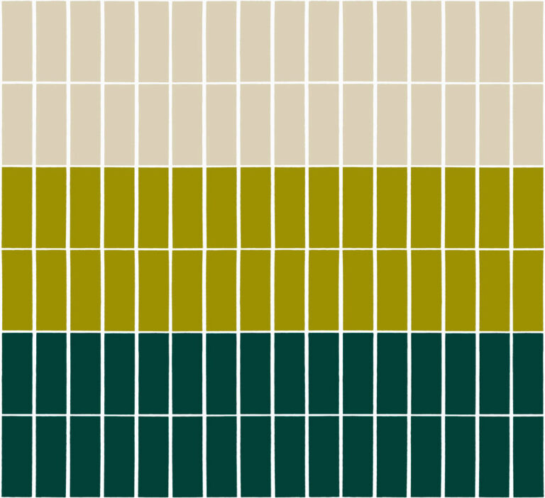 Beige, Grön tapet med Geometriskt, Rutigt mönster