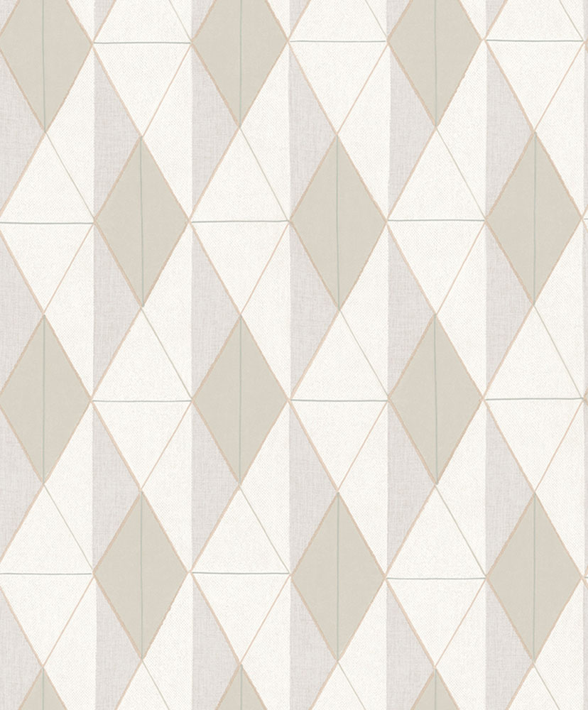 Grå, Beige tapet med Geometriskt, Rutigt mönster