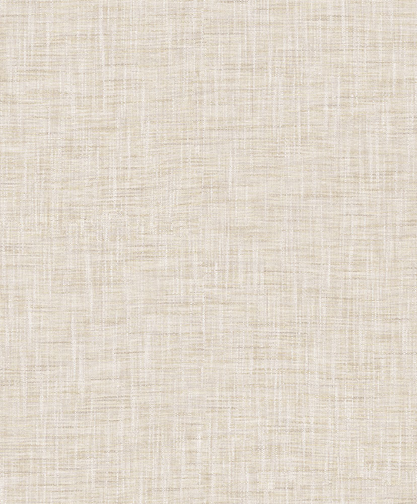 Beige wallpaper with a linen pattern