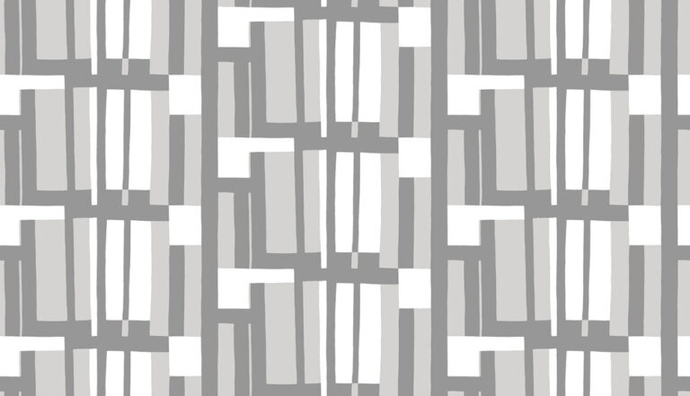 Grå tapet med Geometriskt, Retro mönster