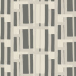 Beige wallpaper with a geometric, retro pattern