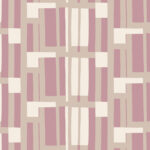 Pink wallpaper with a geometric, retro pattern