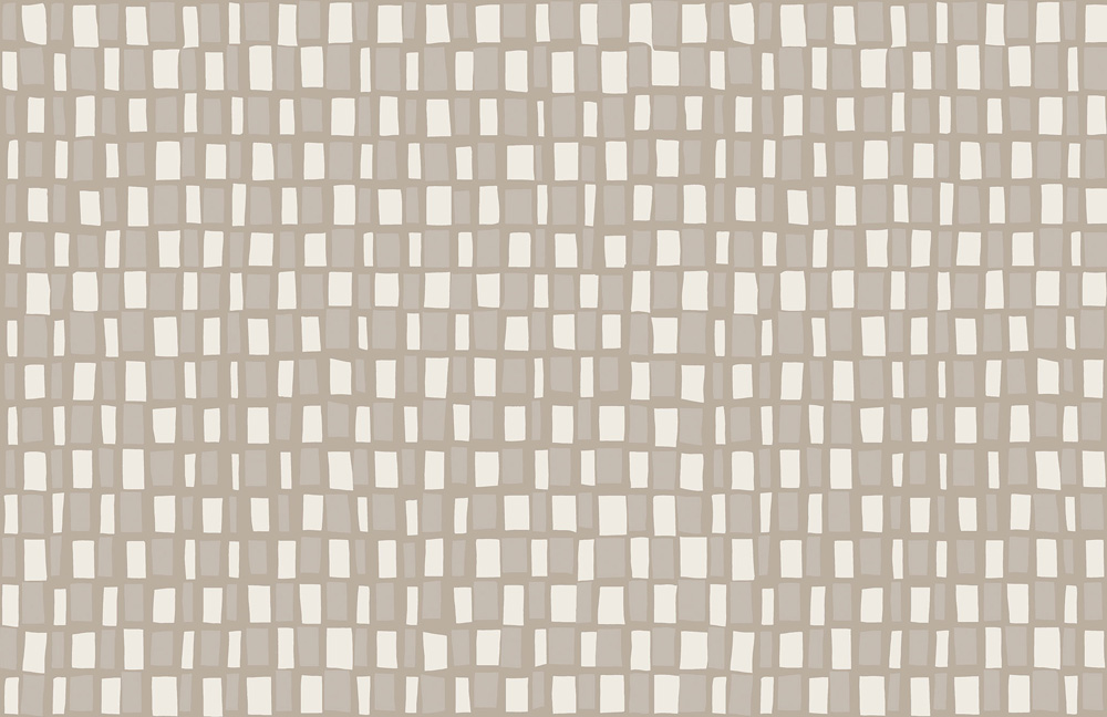 Beige tapet med Geometriskt, Retro mönster