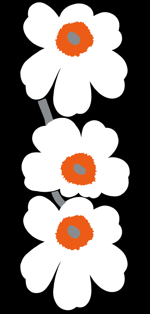 Svart tapet med Blommigt, Retro mönster