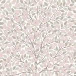 Pink Wallpaper with a Floral Pattern