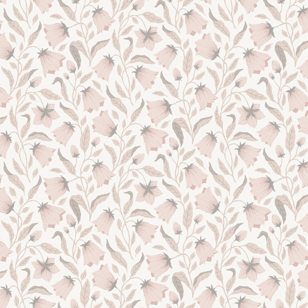 Pink Wallpaper with a Floral Pattern