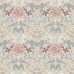 Purple, Pink Wallpaper with Floral, , Large-Scale Pattern