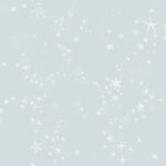 Blue Wallpaper with Children, Small Pattern