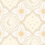 Yellow Wallpaper with Children, Large-Scale Pattern