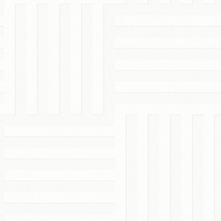 White wallpaper with a geometric pattern