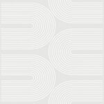 Gray wallpaper with a geometric, retro pattern