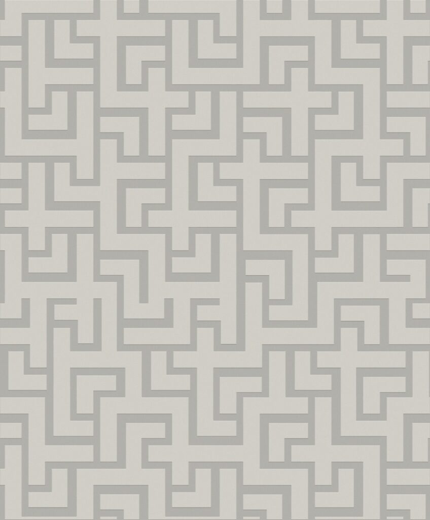Gray wallpaper with a geometric pattern