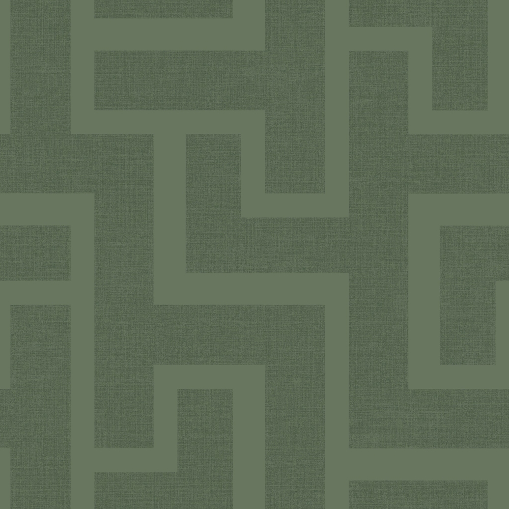 Green Wallpaper with a Geometric Pattern