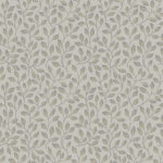 Beige, Gray, Silver wallpaper with leaves and a small pattern