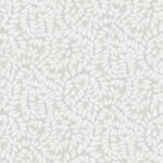 Gray, Beige Wallpaper with Leaves, Small Pattern