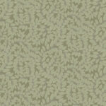 Green Wallpaper with Leaves and Forest Pattern