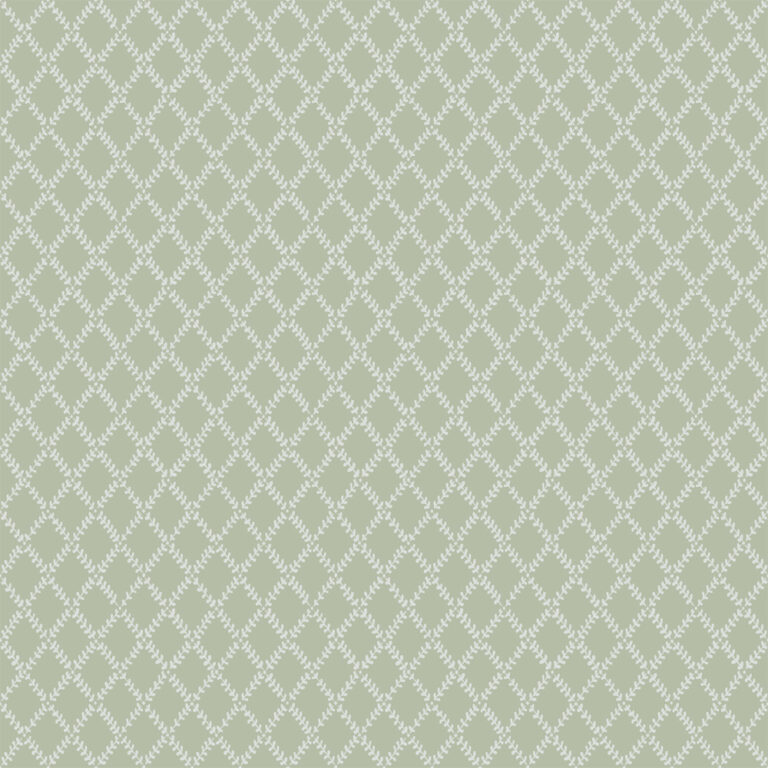 Green wallpaper with a small, checkered pattern