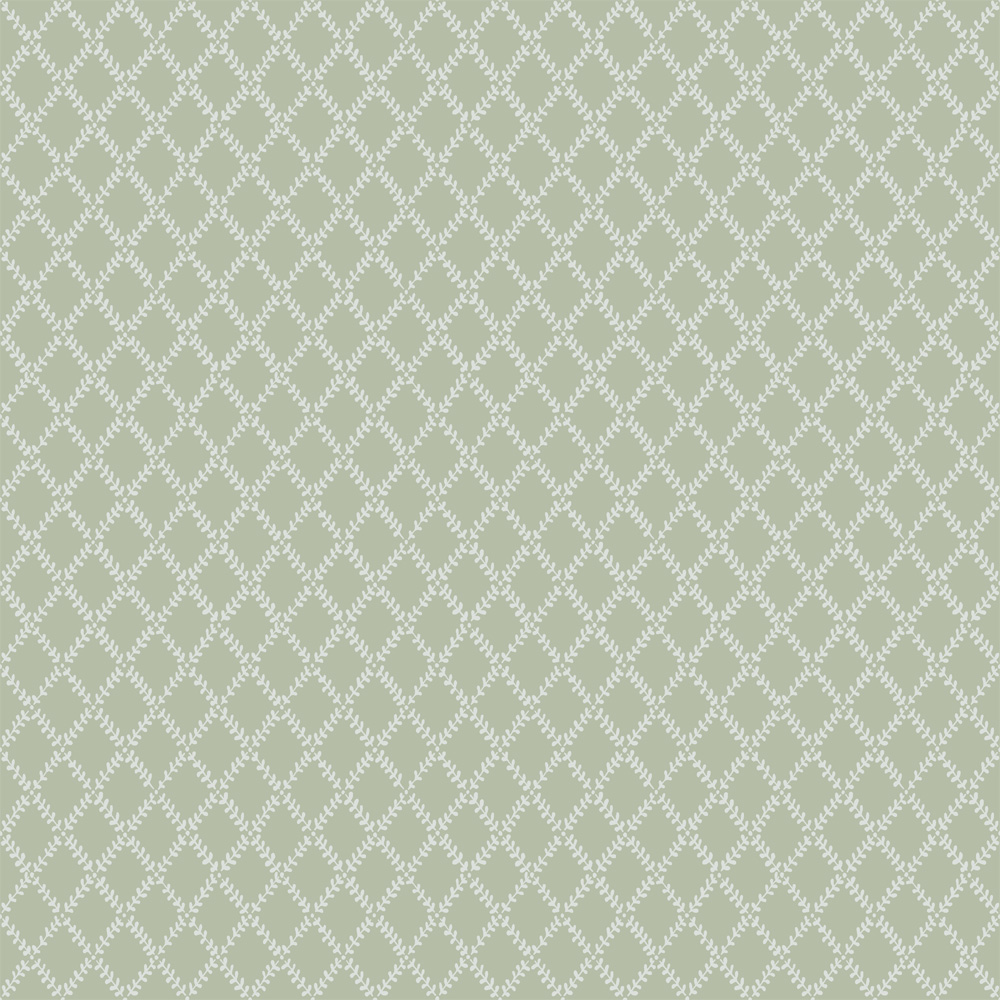 Green wallpaper with a small, checkered pattern
