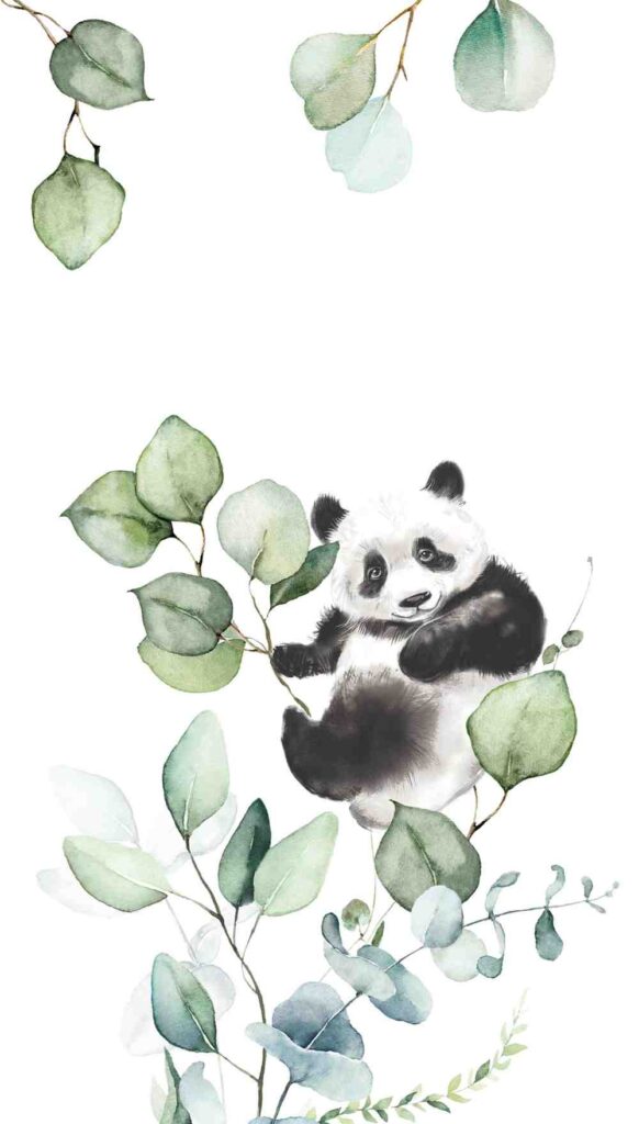 White Wallpaper with Leaves, Animals, Children, and Photo Wallpaper Patterns