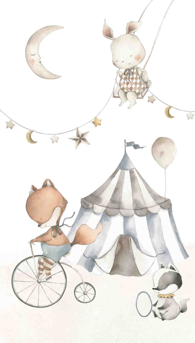 White Wallpaper with Children, Animals, and Photo Wallpaper Designs