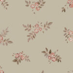 Green wallpaper with a floral pattern