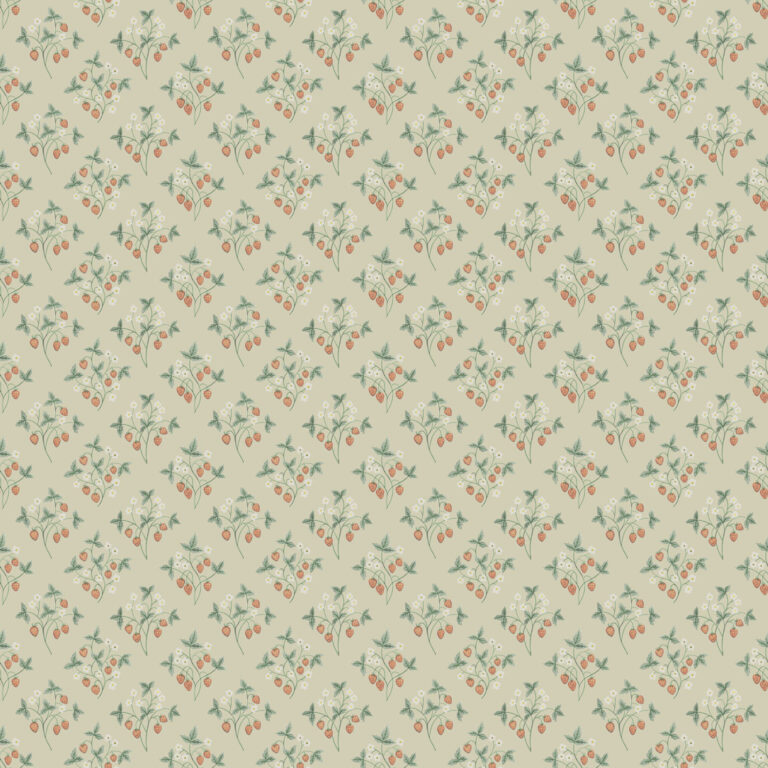 Beige, Yellow wallpaper with fruit, small patterns, floral pattern