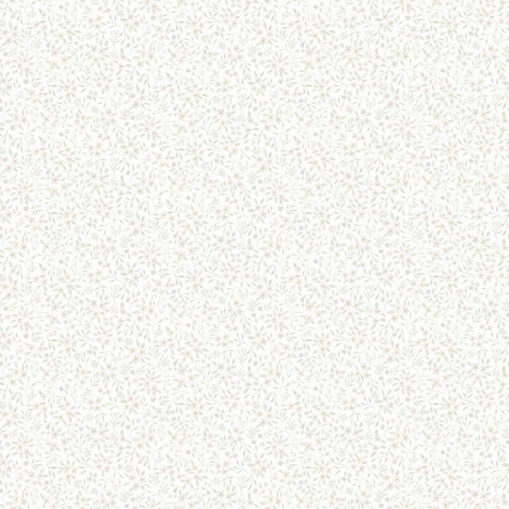 Wallpaper with a floral, small-patterned design
