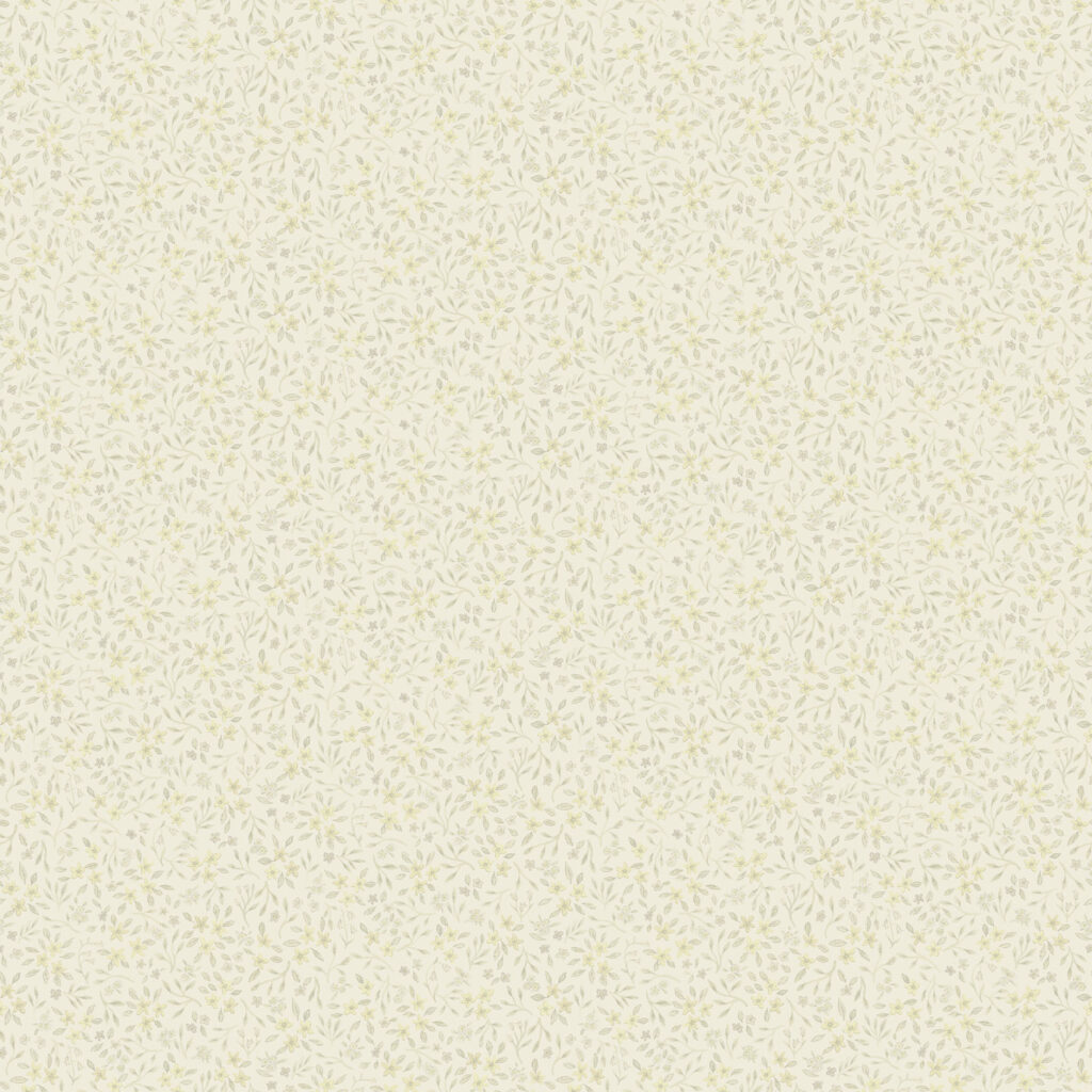 Multicolored wallpaper with floral, , small-patterned designs